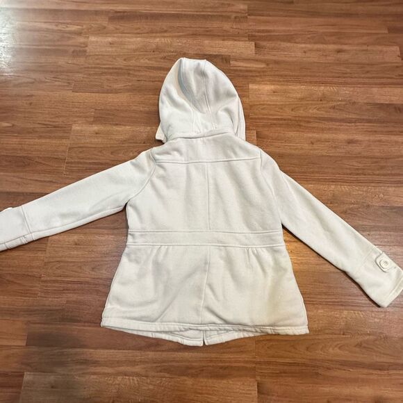 YMI Hooded Button Up Jacket Cream Colored Jacket | Size Large - Picture 7 of 13